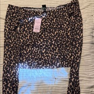 Leopard Print Long Sleeve Top